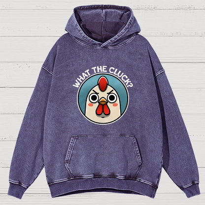 What The Cluck Vintage Distressed Hoodie