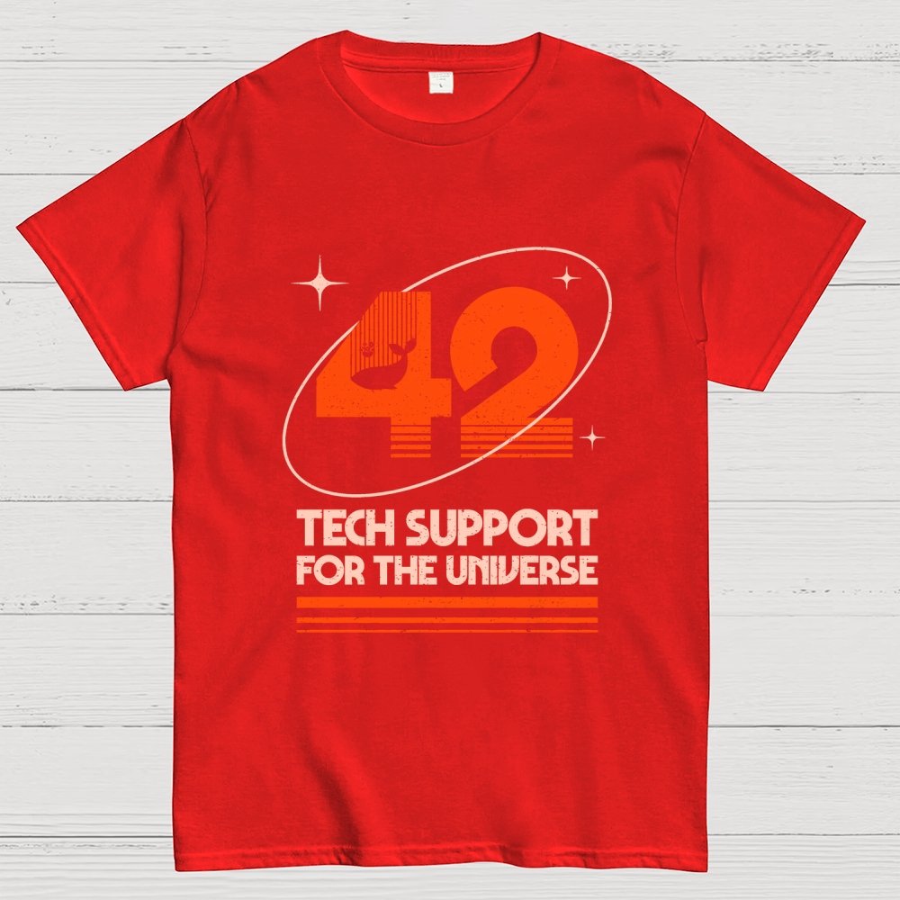 42 - Tech Support For The Universe Geek T-Shirt