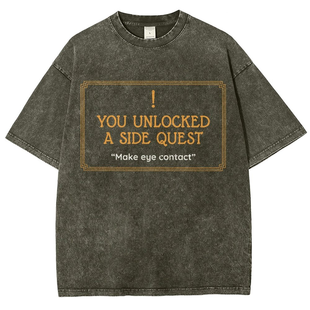 Unlocked Side Quest Vintage Distressed T-shirt