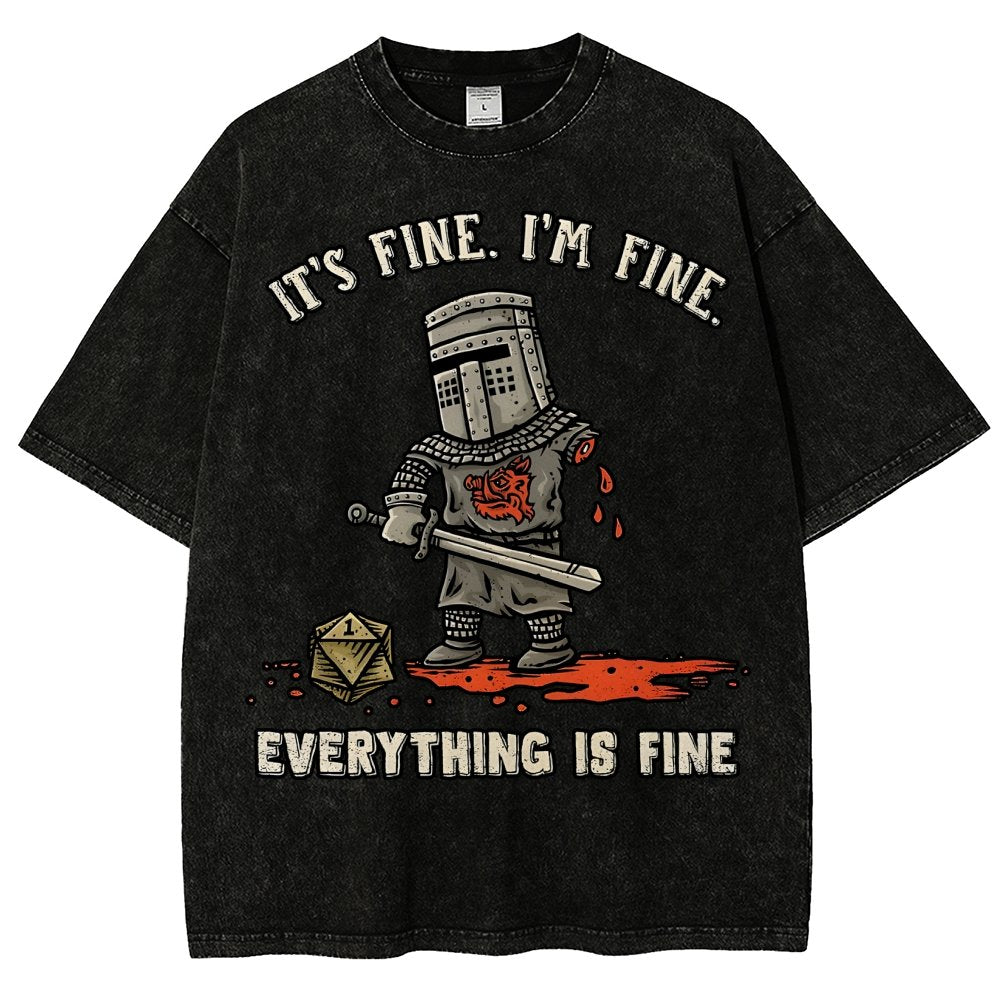 Its Fine Im Fine Everything Is Fine  Vintage Distressed T-shirt