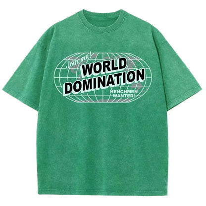 Ask Me About My Plans for World Domination Vintage Distressed T-shirt