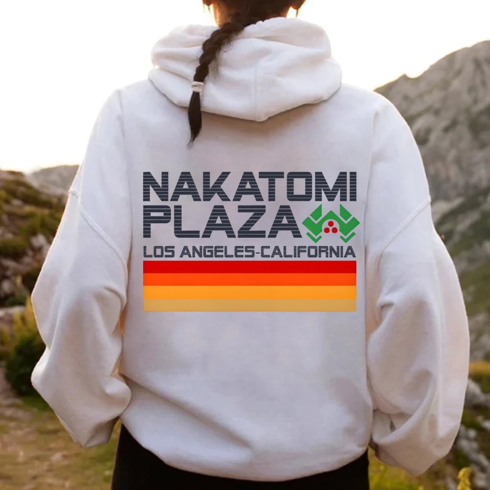 Retro Plaza Printed Back Unisex Cotton Hoodie