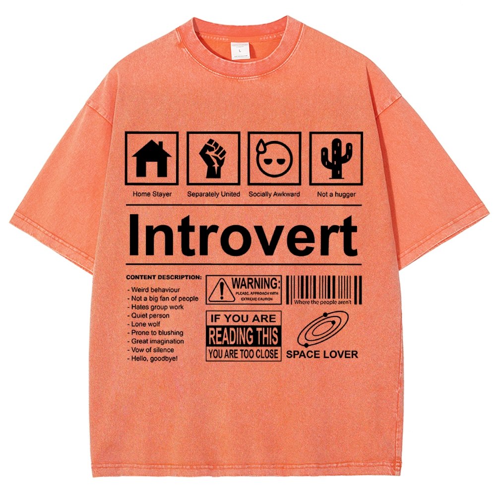 Introvert Label- Vintage Distressed T-shirt