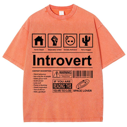 Introvert Label- Vintage Distressed T-shirt