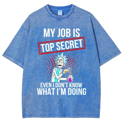 My Job Istop Secret Vintage Distressed T-shirt