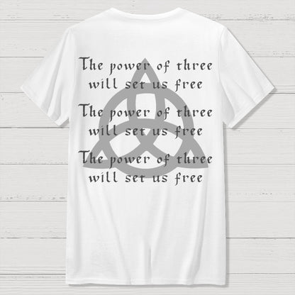 Power of Three Front And Back Printing Geek T-Shirt