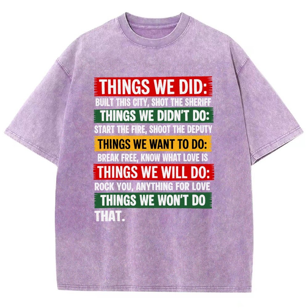Things We Did Vintage Distressed T-shirt