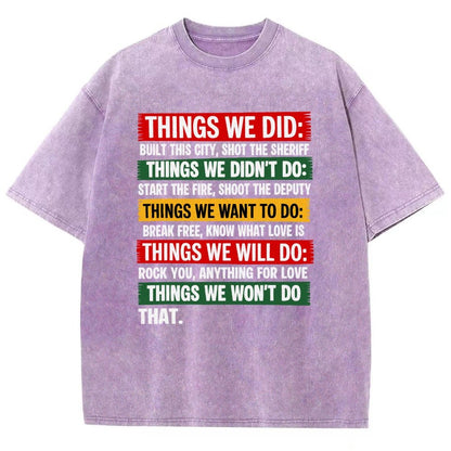 Things We Did Vintage Distressed T-shirt