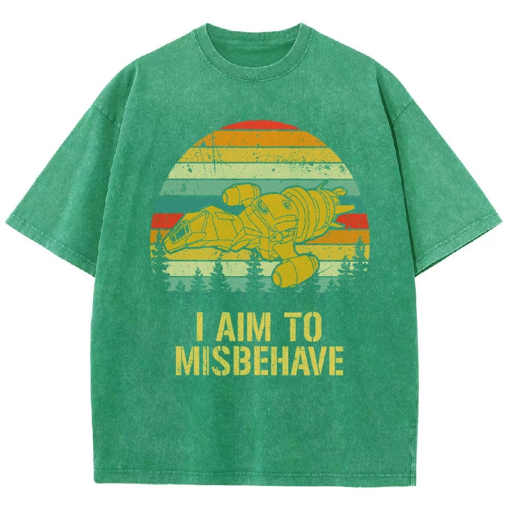 I Aim To Misbehave Vintage Distressed T-shirt