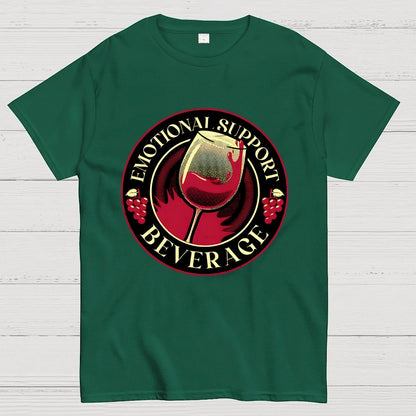 Emotional Support Beverage Wine Geek T-Shirt