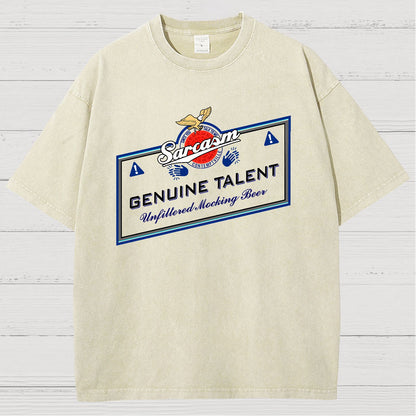 Sarcasm Genuine Talent Vintage Distressed T-shirt