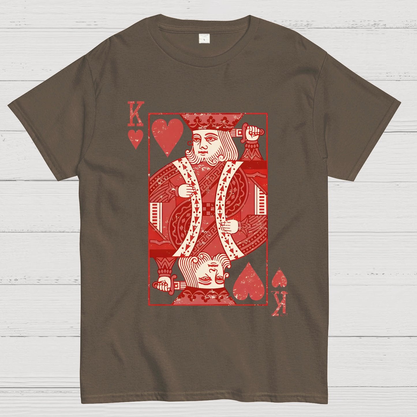 King of Hearts Valentine Shirt Matching Couple Gift Geek T-Shirt
