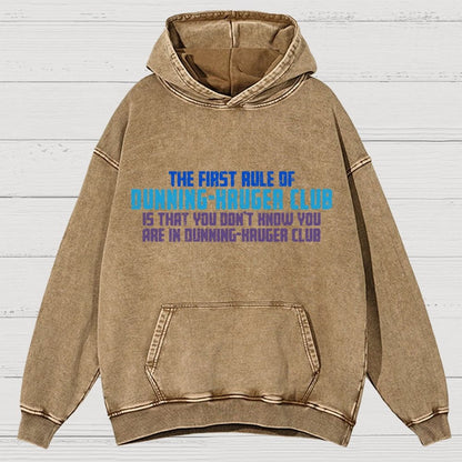 Dunning-Kruger Club Vintage Distressed Hoodie