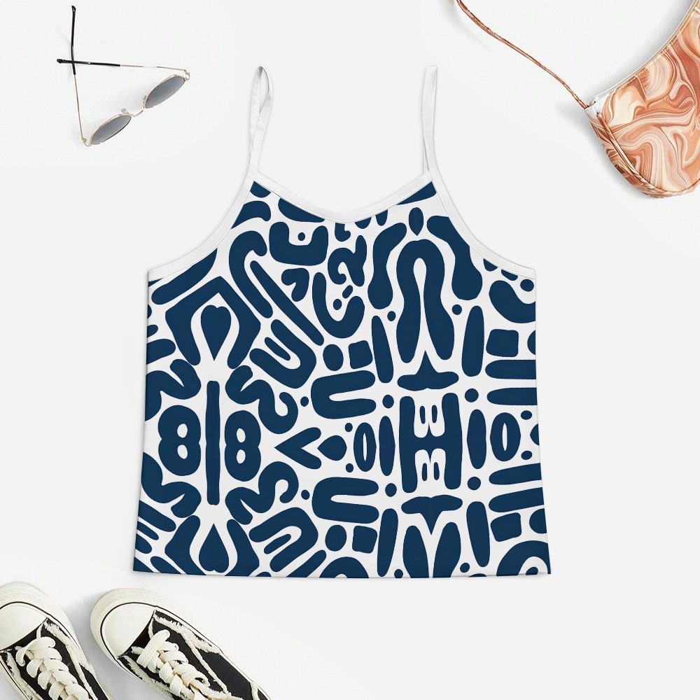 Geek Travel Culture Graffiti Women's Geek Suspender Cami Set