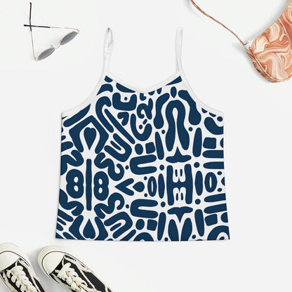 Geek Travel Culture Graffiti Women's Geek Suspender Cami Set