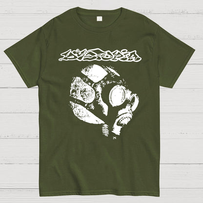 Dystopia - World Gas Mask Back Geek T-Shirt
