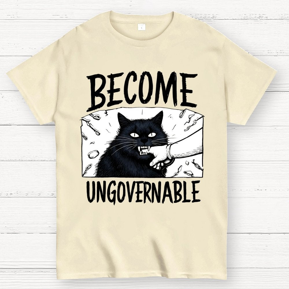 Cat Biting Arm Geek T-Shirt