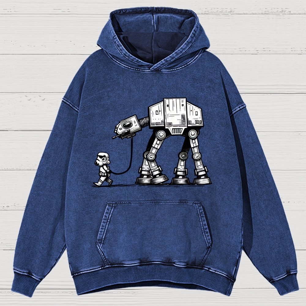 Cosmic Robot Dog - Planetary Skirmishes Vintage Distressed Hoodie