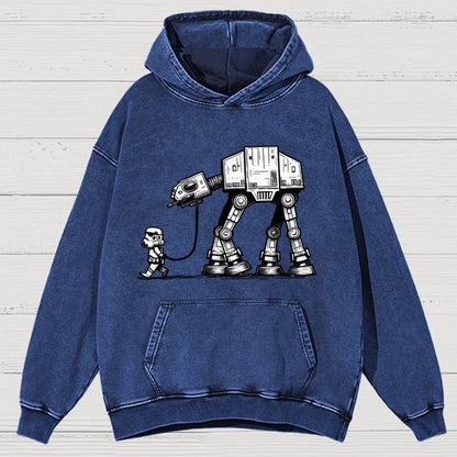 Cosmic Robot Dog - Planetary Skirmishes Vintage Distressed Hoodie