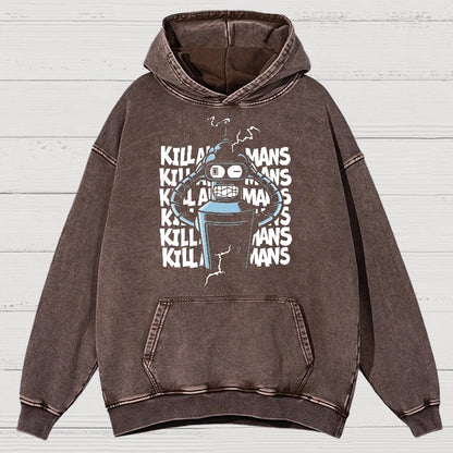 Machine Failure Vintage Distressed Hoodie