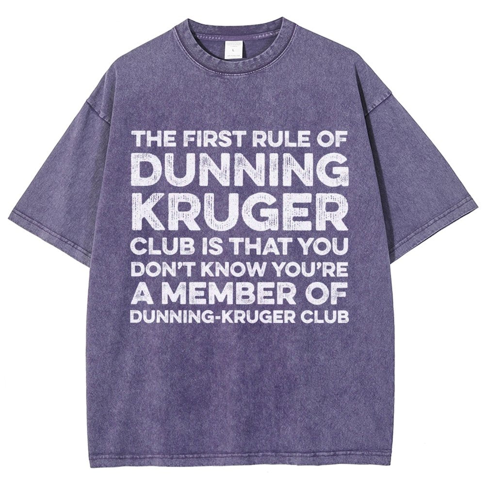 Dunning Kruger Club Vintage Distressed T-shirt