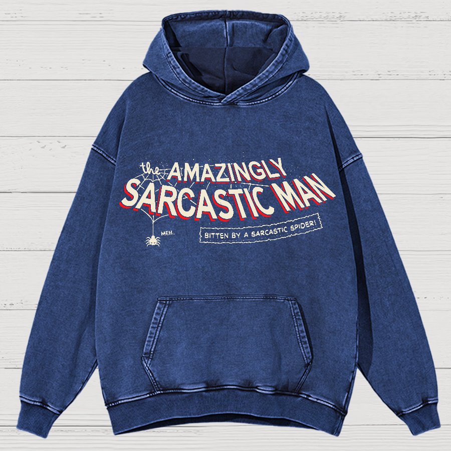 Amazingly Sarcastic Man Vintage Distressed Hoodie
