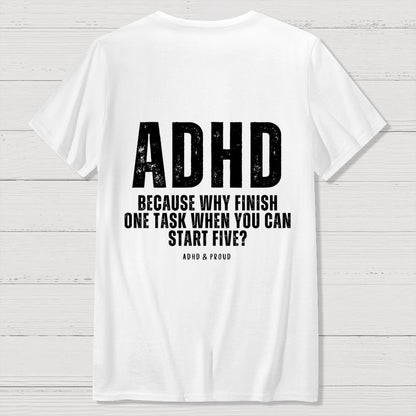ADHD  Back Printing Geek T-Shirt