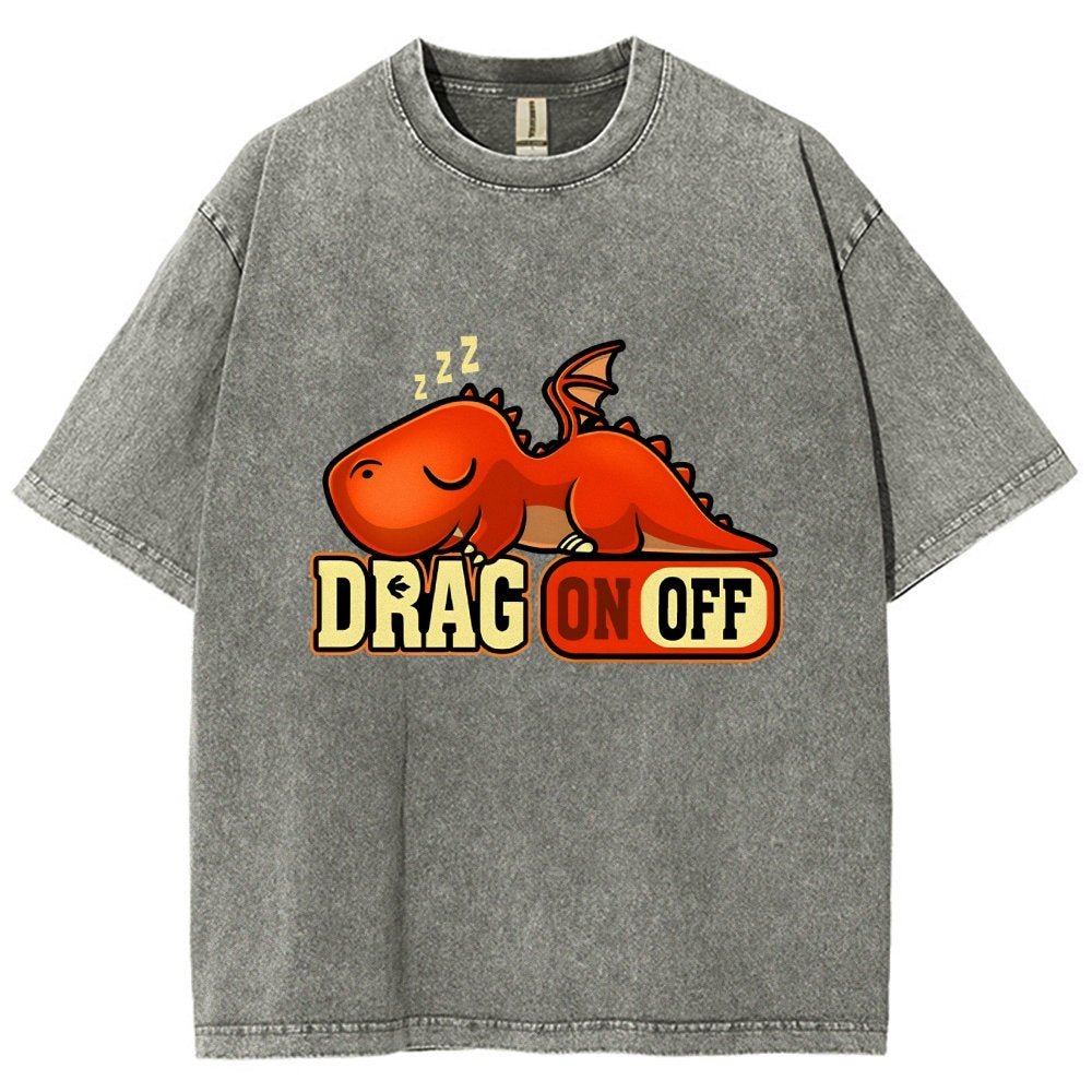 Drag On Off Vintage Distressed T-shirt