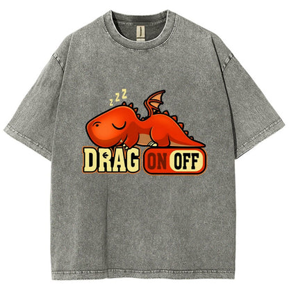 Drag On Off Vintage Distressed T-shirt