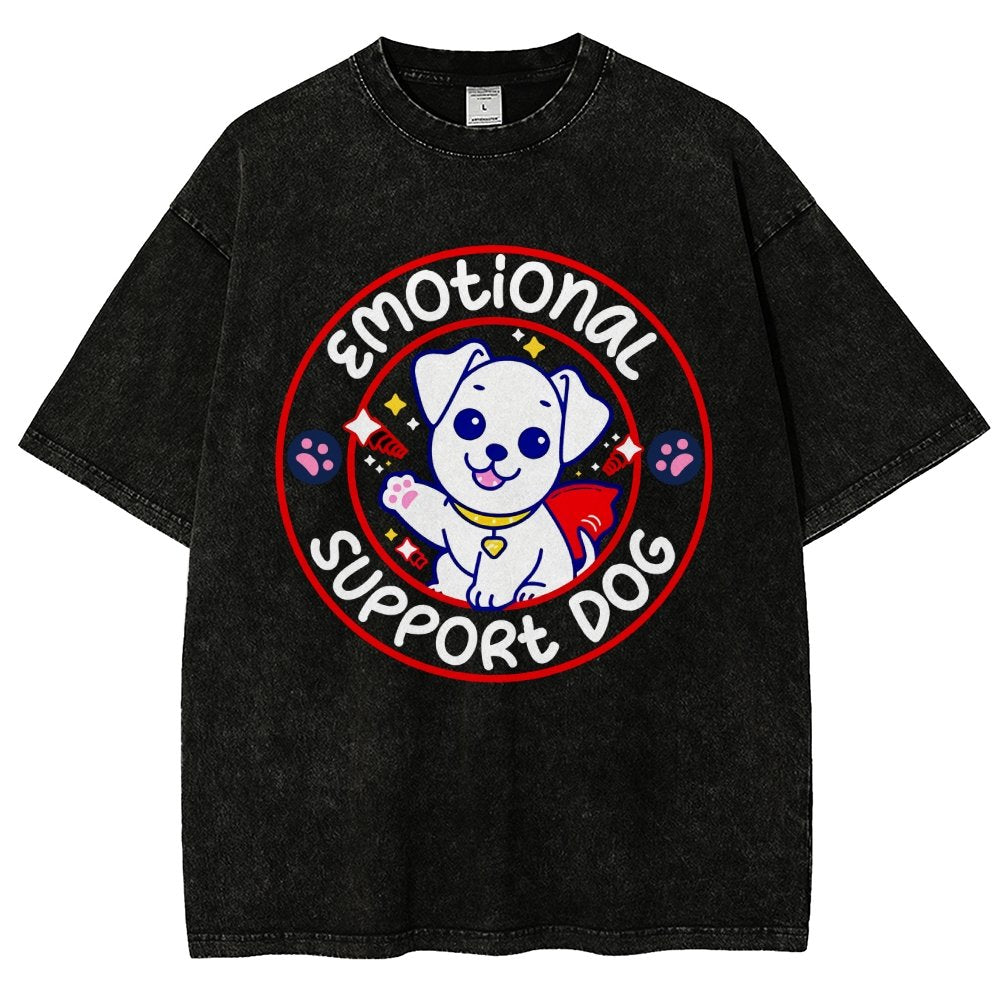 Emotional Support Dog Vintage Distressed T-shirt