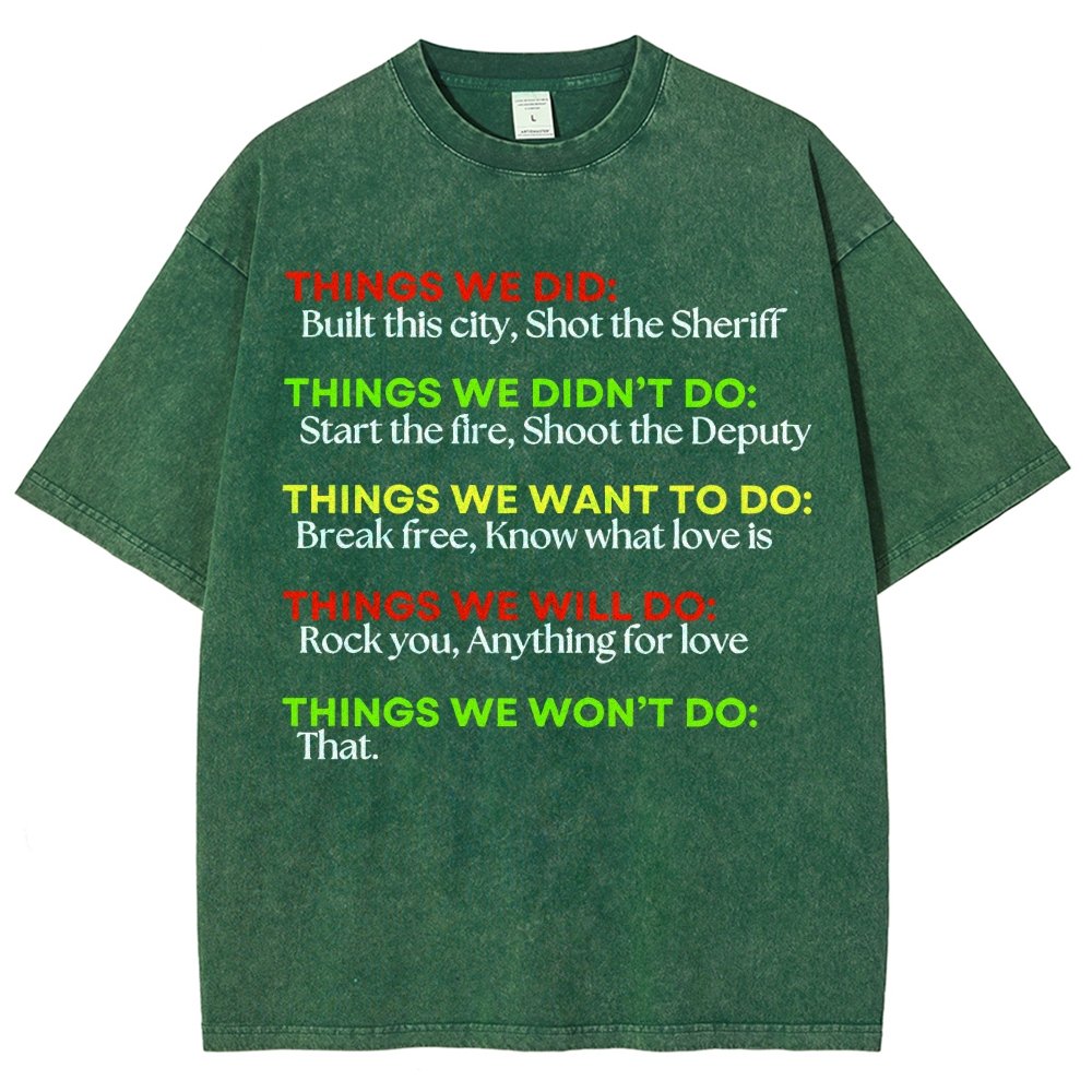 Things We Did... Vintage Distressed T-shirt