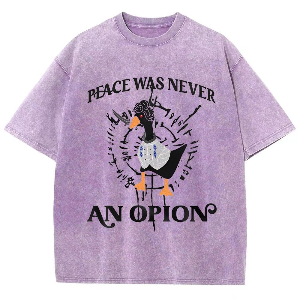 Peace Was Never An Opion Vintage Distressed T-shirt