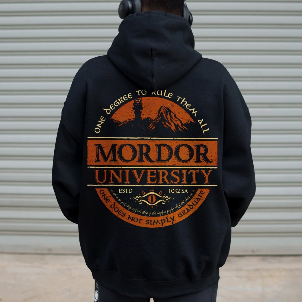 Graduation Is Not An Easy Thing Printed Back Cotton Hoodie