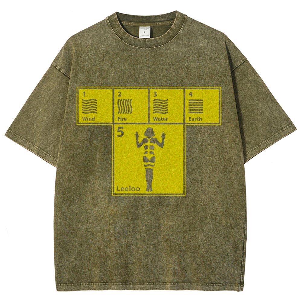 Five Elements Vintage Distressed T-shirt