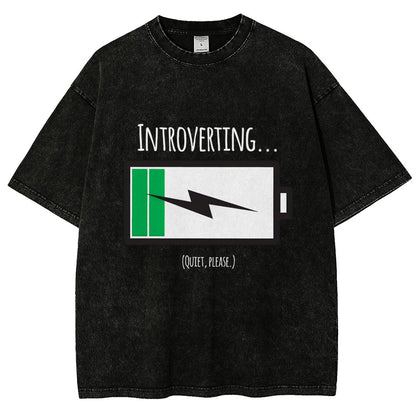 Introverting Vintage Distressed T-shirt