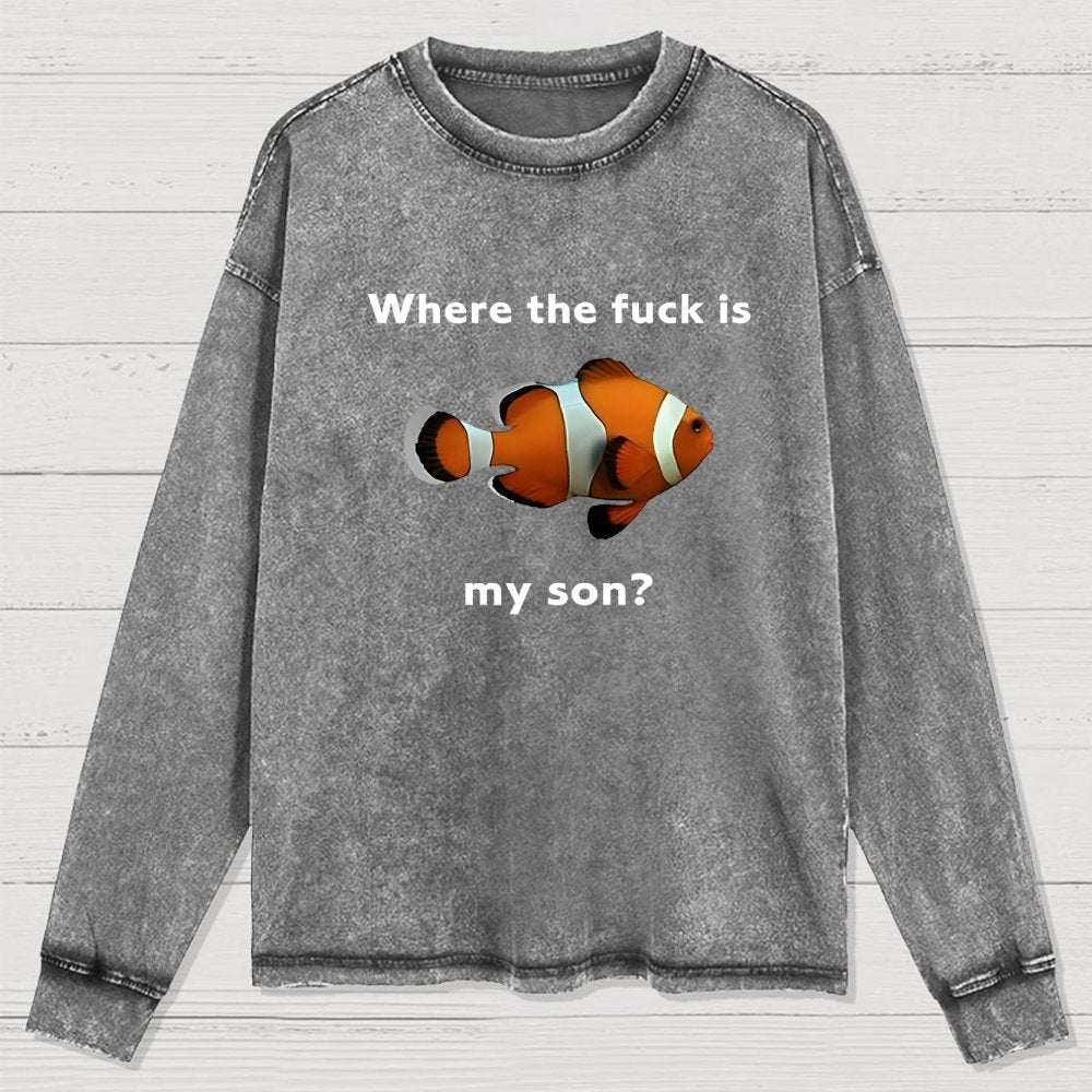 Where the fuck Washed Long Sleeve Tee