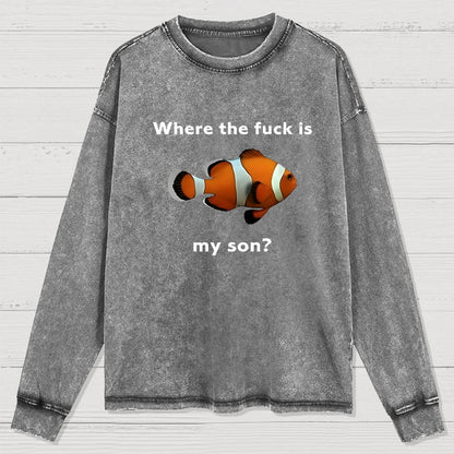 Where the fuck Washed Long Sleeve Tee