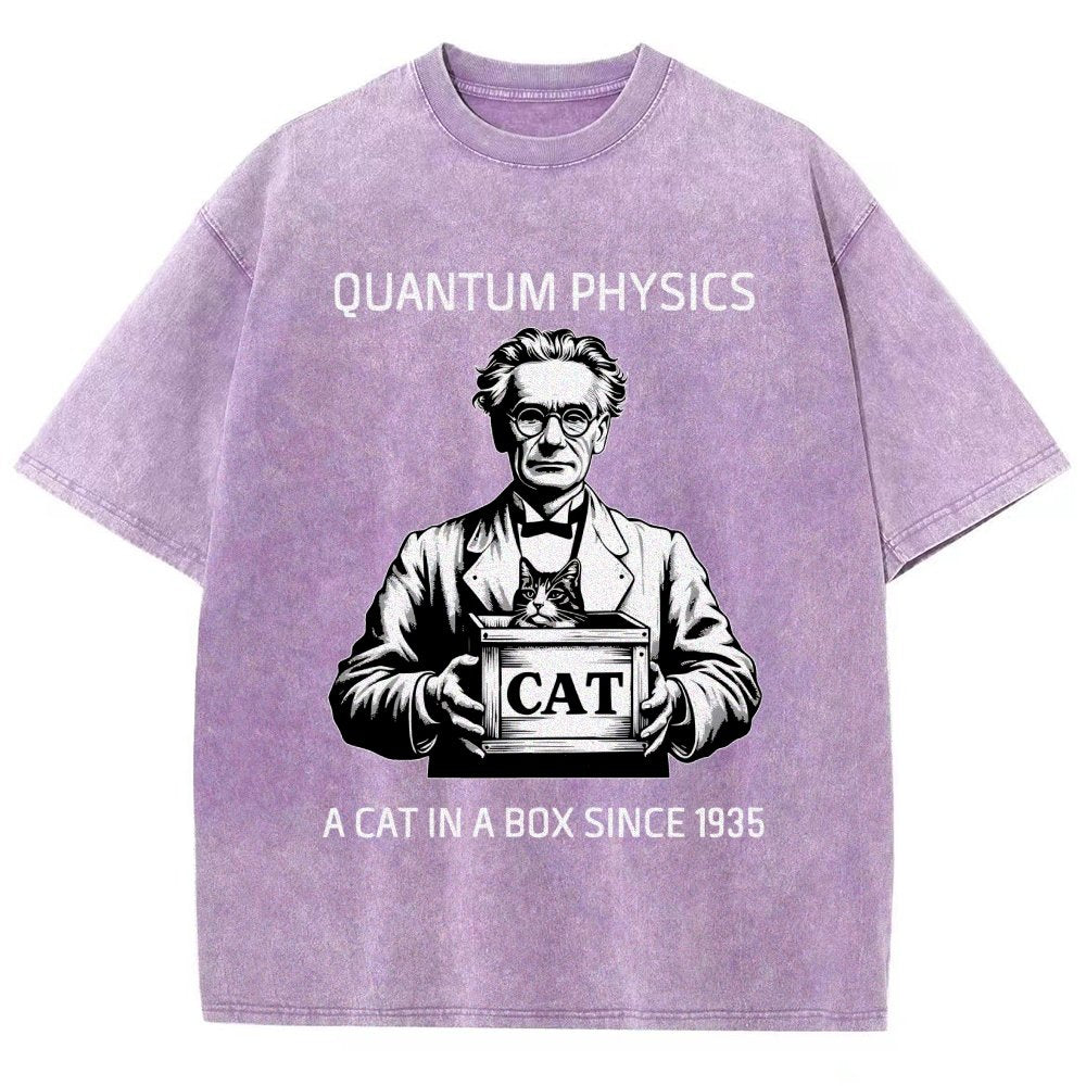 Schrödinger's Cat Quantum Vintage Distressed T-shirt
