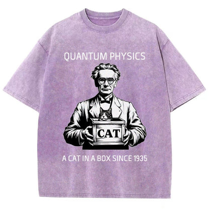 Schrödinger's Cat Quantum Vintage Distressed T-shirt