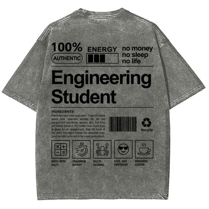 Engineering Student Unisex Fit Washed T-Shirt