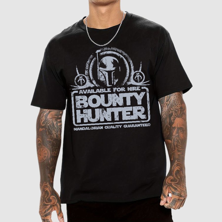 Available For Hire Bounty Hunter Geek T-Shirt