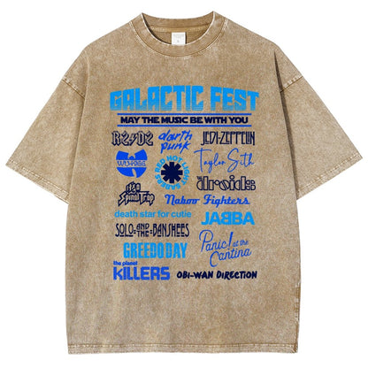Galactic Fest Vintage Distressed T-shirt