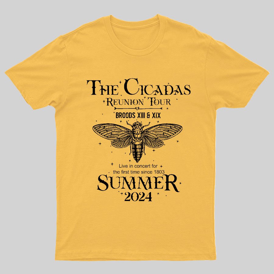 The Cicada Reunion U.S Tour 2024 Cicada Geeky T-Shirt