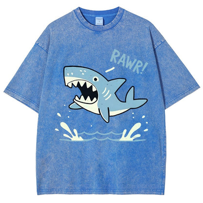 Shark Rawr! Vintage Distressed T-shirt