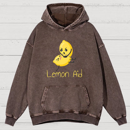 Funny LemonAid - Lemon First Aid Pun Joke Essential Vintage Distressed Hoodie