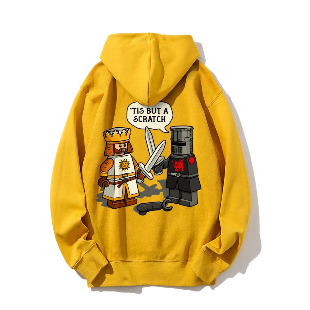 King Vs Knight Printed Back Unisex Cotton Hoodie