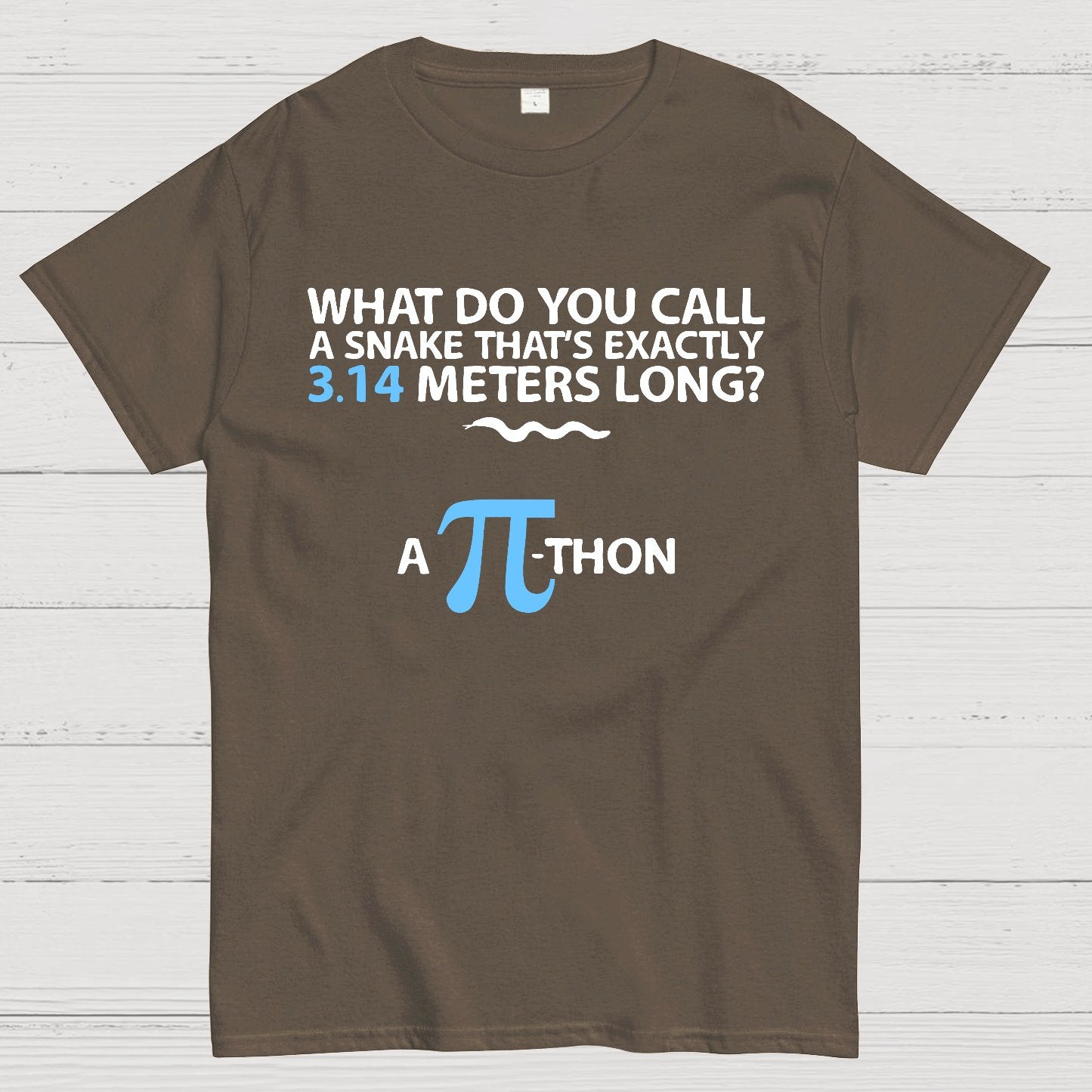 Funny Math Humor Snake Reptile 3.14 Pi Students Kids Geek T-Shirt