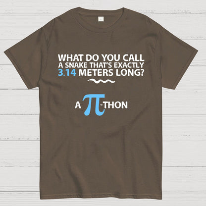 Funny Math Humor Snake Reptile 3.14 Pi Students Kids Geek T-Shirt