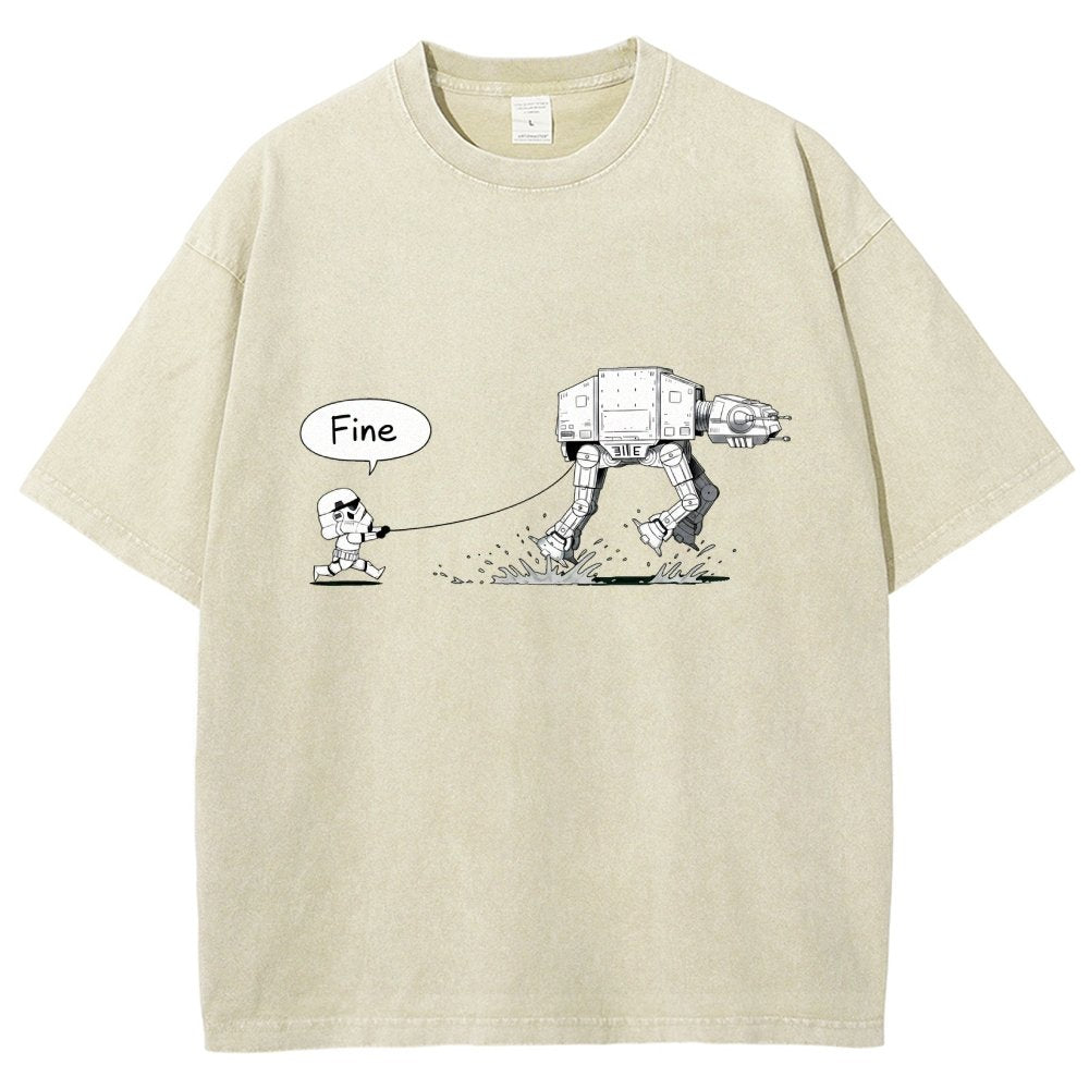 Empire Robot Dog - Space Battles Vintage Distressed T-shirt
