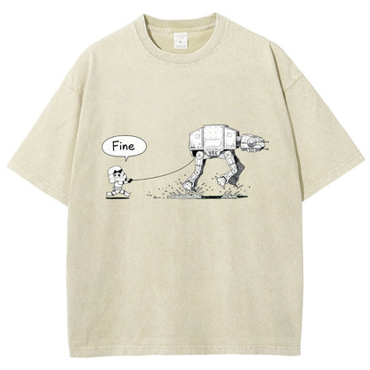 Empire Robot Dog - Space Battles Vintage Distressed T-shirt
